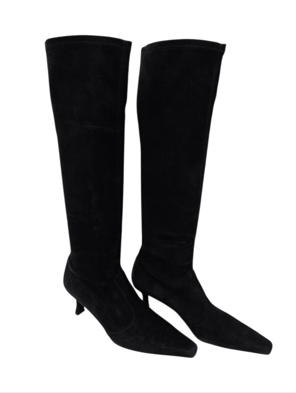 Stuart Weitzman Black Suede Knee-High Boots